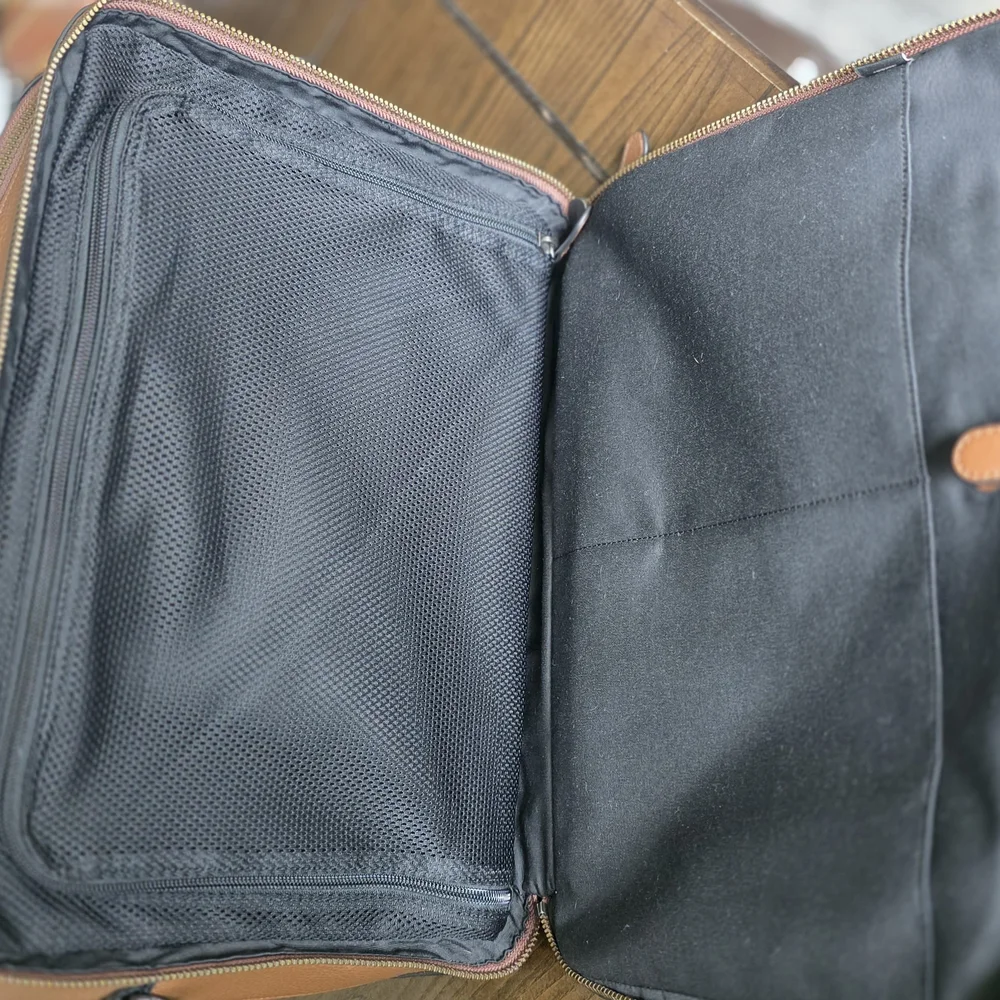 Coach Hamilton Brown And Black Leather Business Briefcase Bag With Strap - Picture 10 of 13